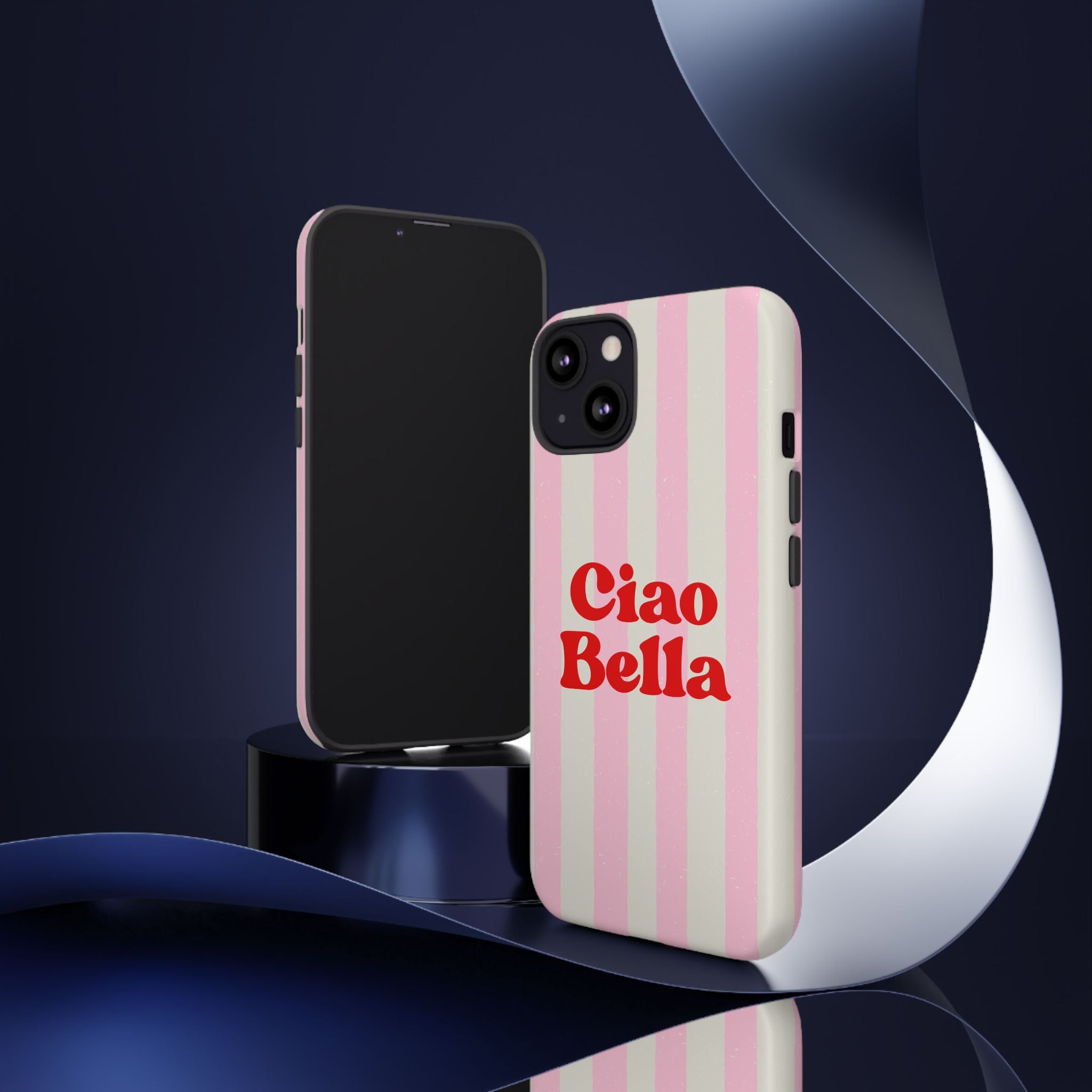 Pink Stripe Ciao Bella Phone Case
