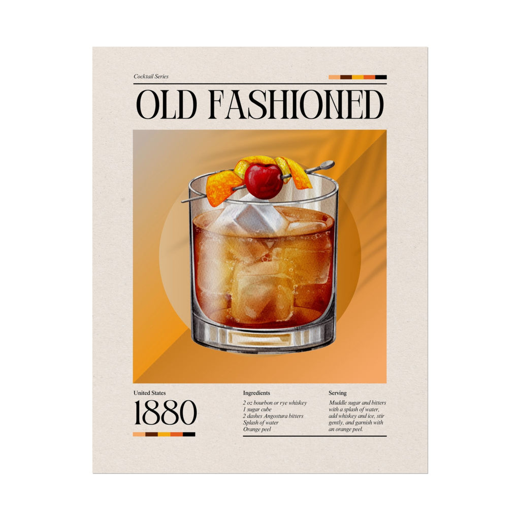 Old Fashioned Cocktail Poster
