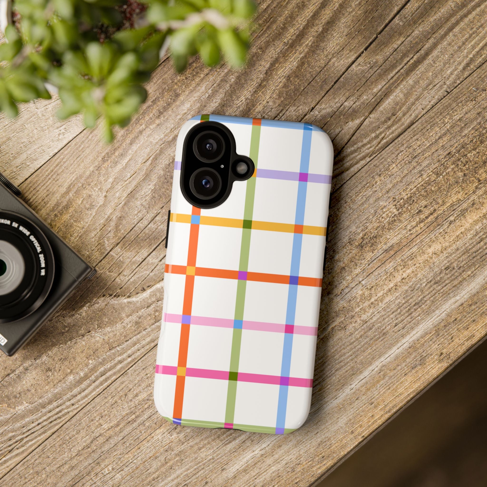Colorful Plaid Tough Phone Case