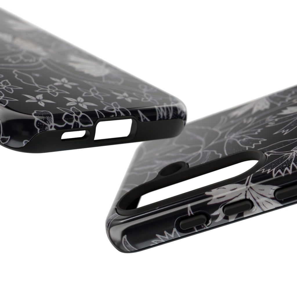 Floral Black Botanical Phone Cover