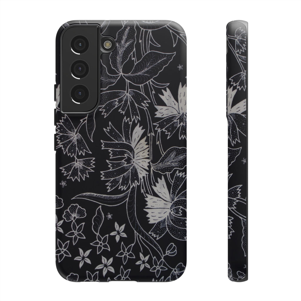 Floral Black Botanical Phone Cover