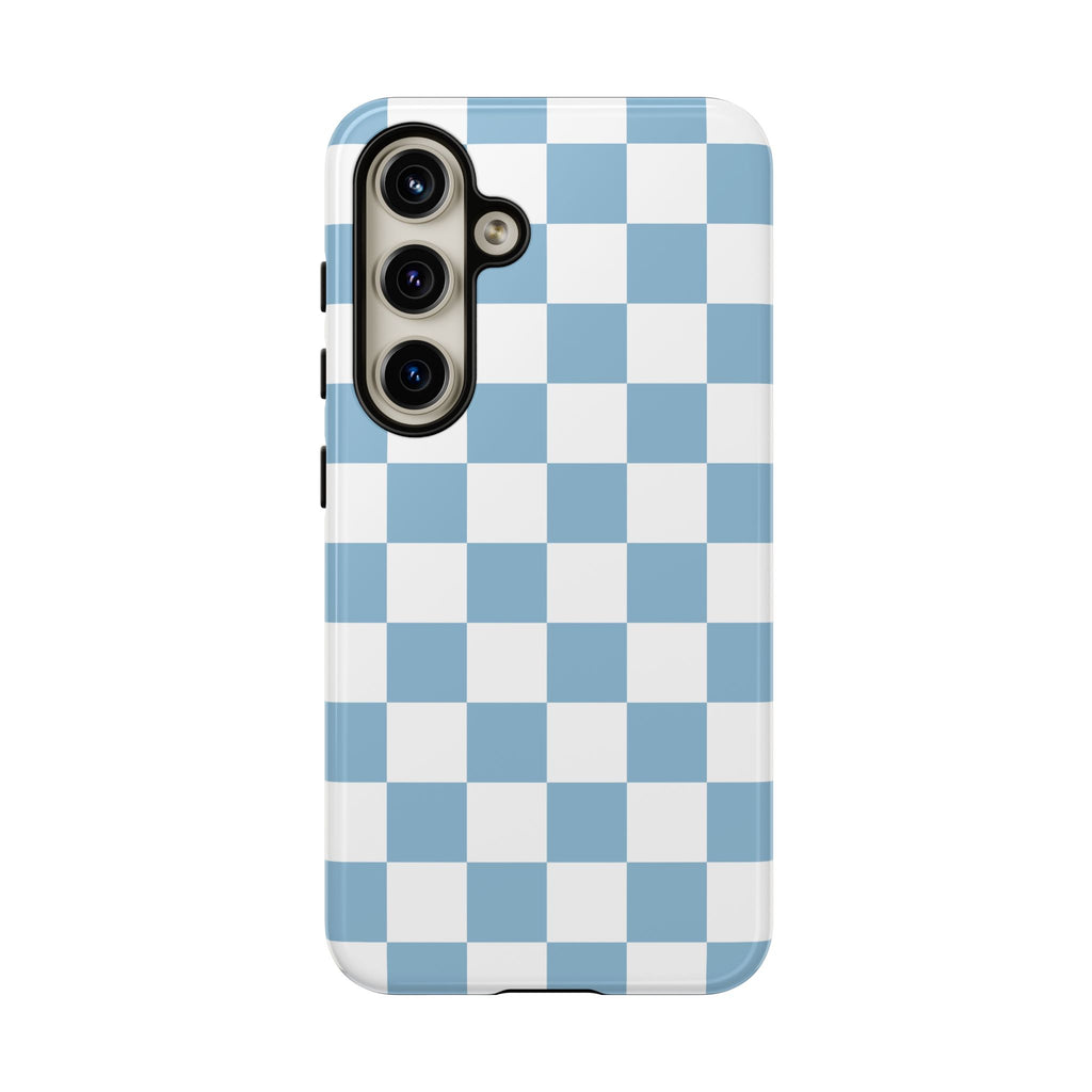 Blue Checkerboard Tough Phone Case