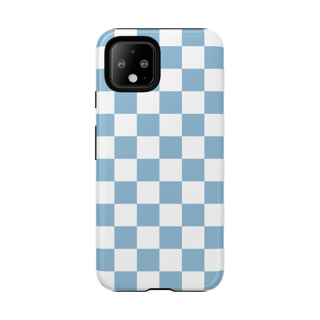 Blue Checkerboard Tough Phone Case