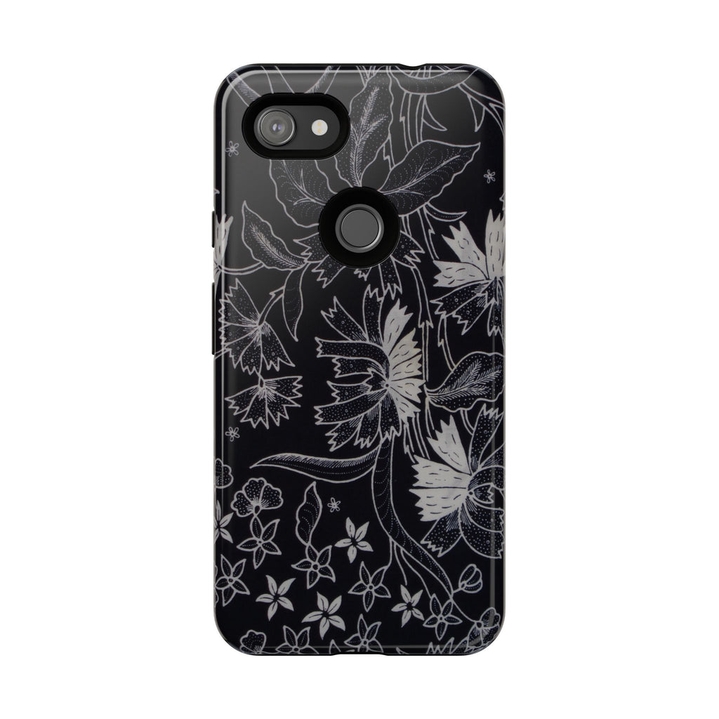 Floral Black Botanical Phone Cover