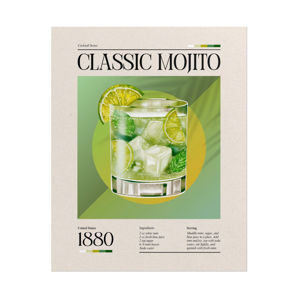 Classic Mojito Cocktail Print