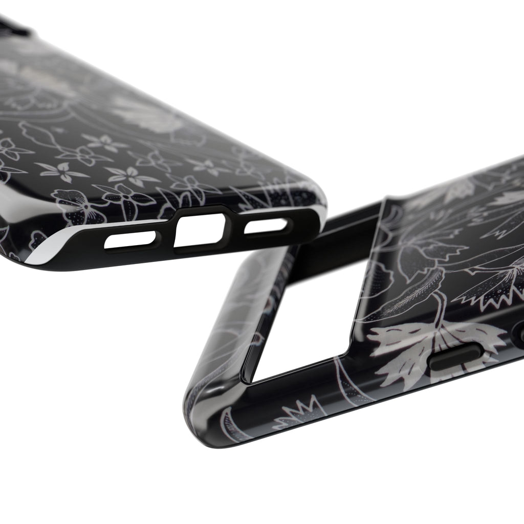 Floral Black Botanical Phone Cover