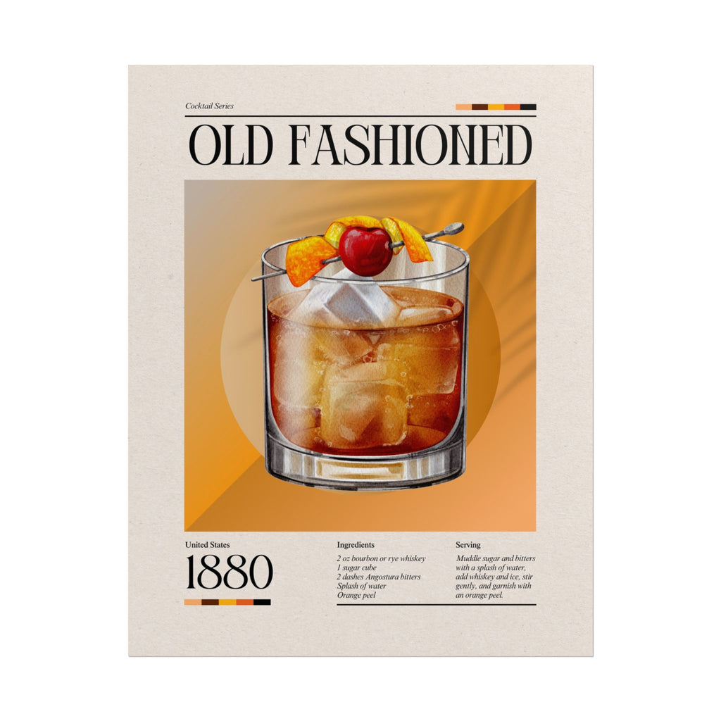 Old Fashioned Cocktail Poster
