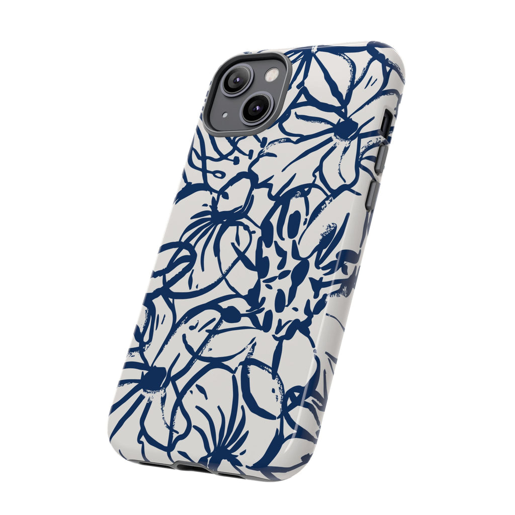 Navy Floral Phone Case
