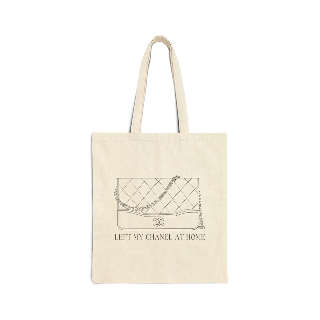 Chic Chanel Cotton Canvas Tote Bag