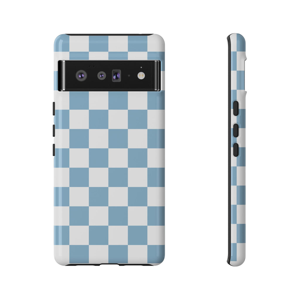 Blue Checkerboard Tough Phone Case