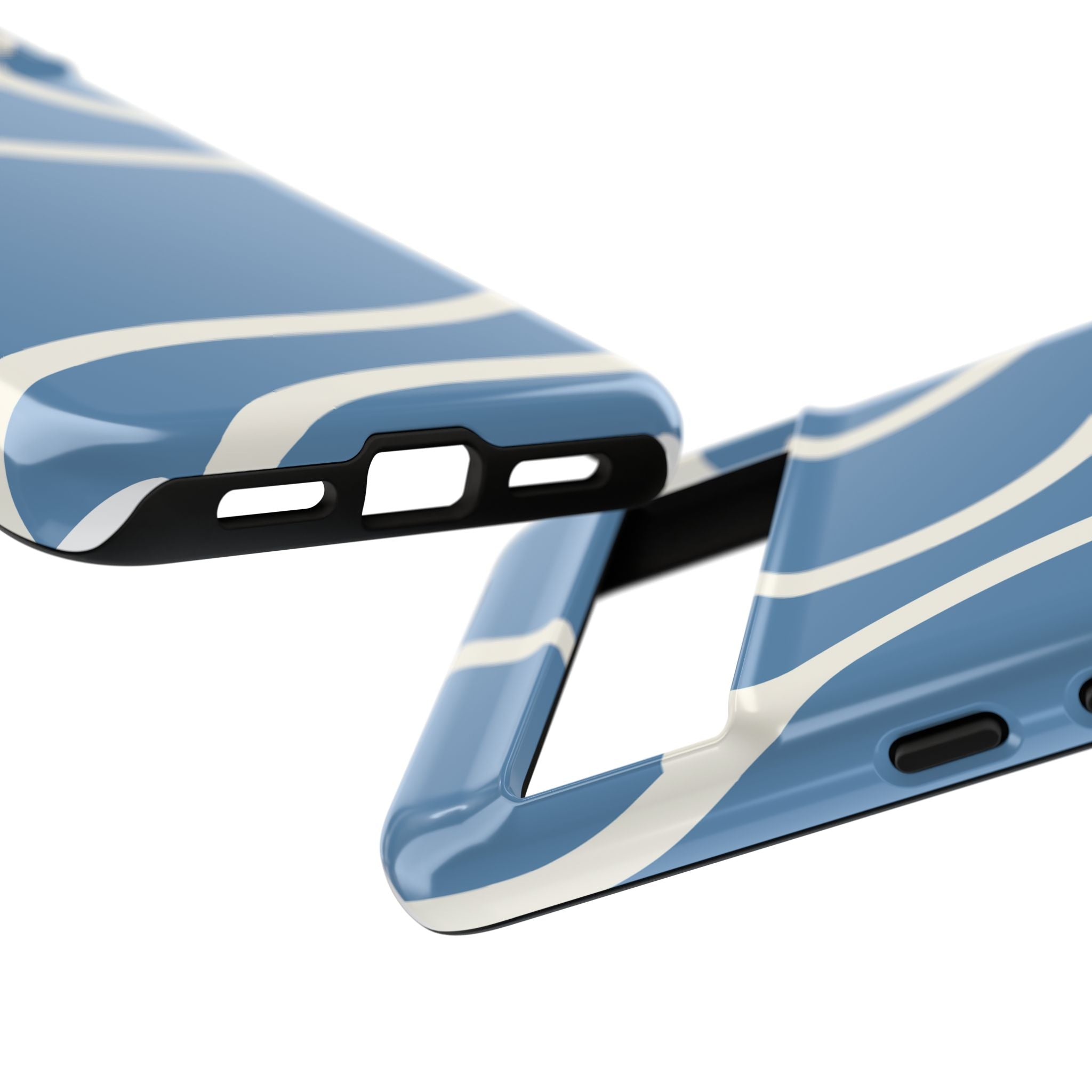 Blue Wavy Abstract Phone Case