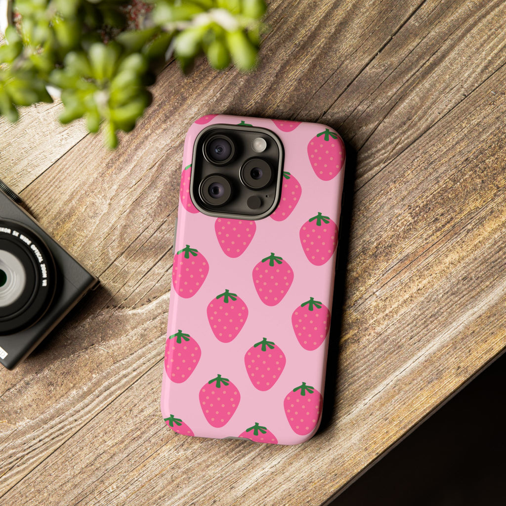 Pink Strawberry Phone Case