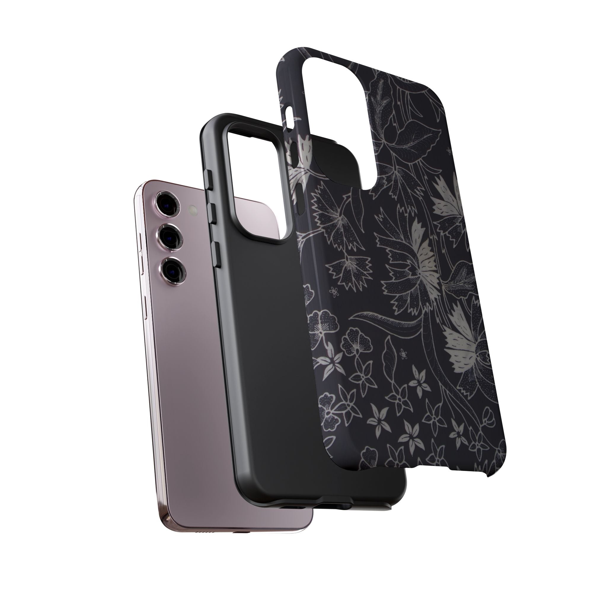 Floral Black Botanical Phone Cover