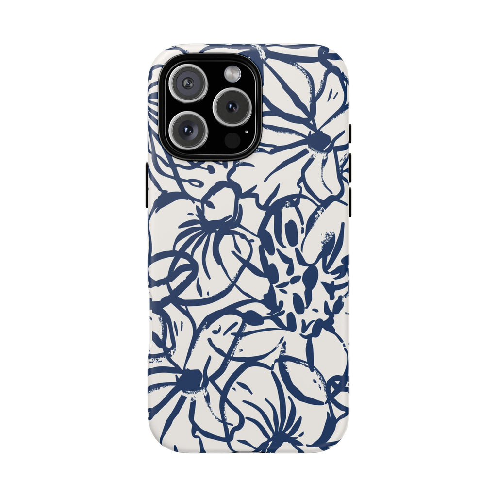 Navy Floral Phone Case