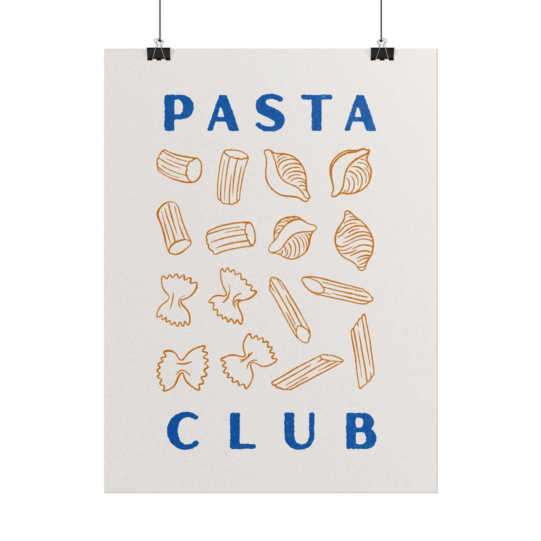Pasta Club Rolled Poster
