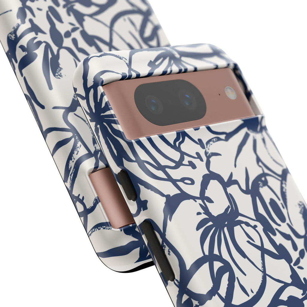 Navy Floral Phone Case