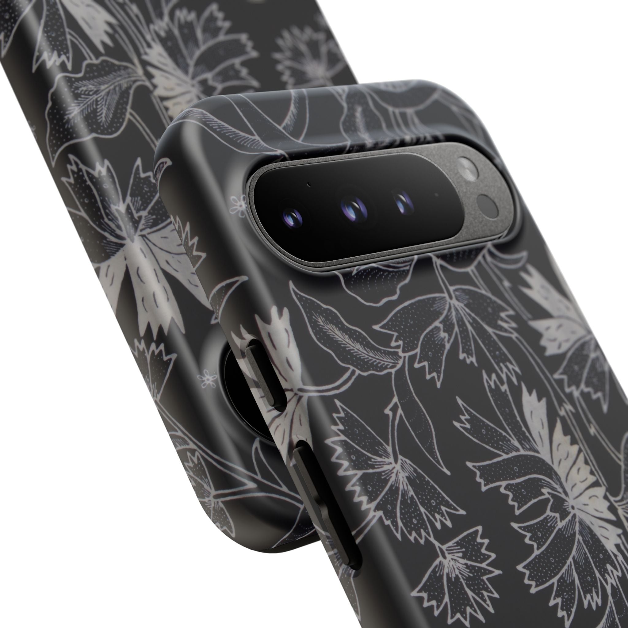 Floral Black Botanical Phone Cover