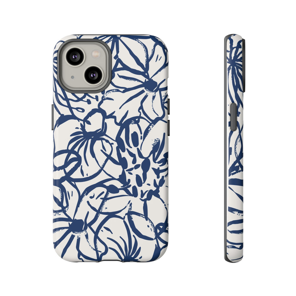 Navy Floral Phone Case