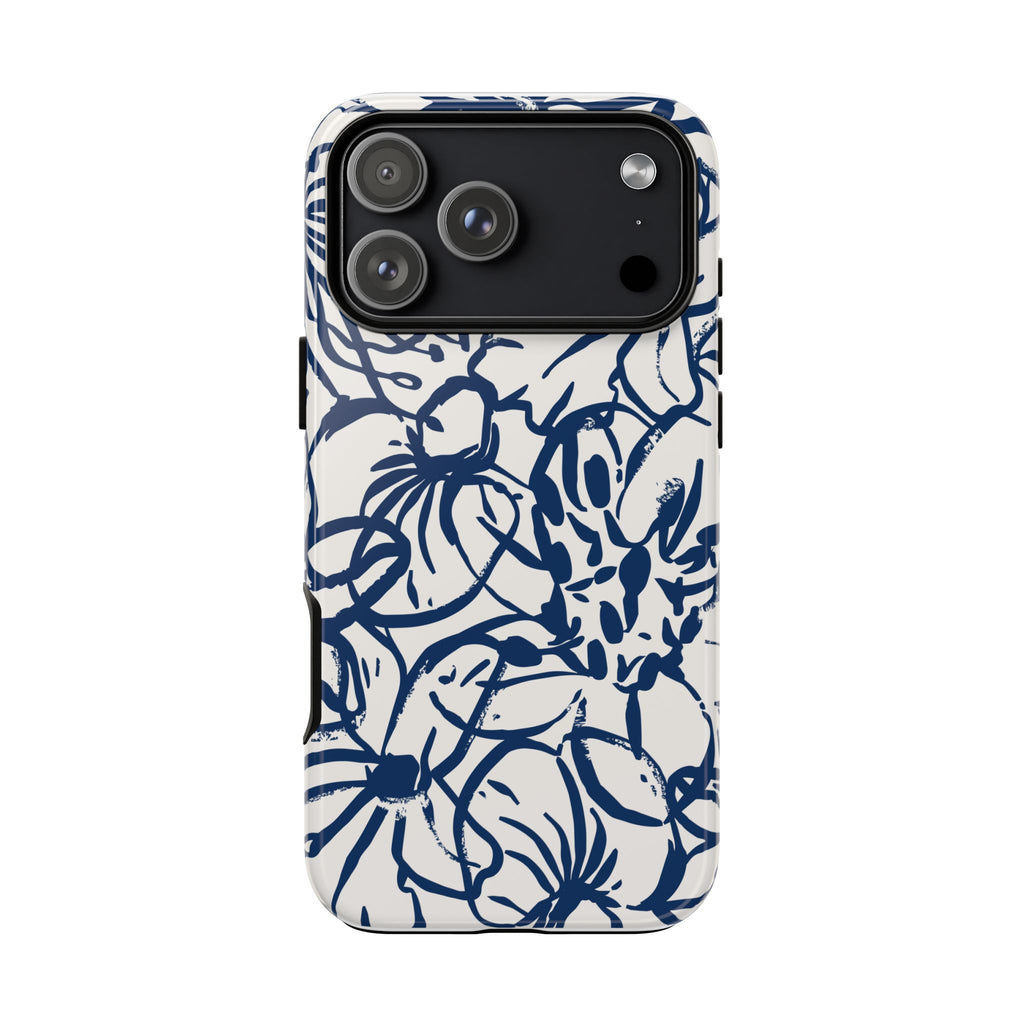 Navy Floral Phone Case