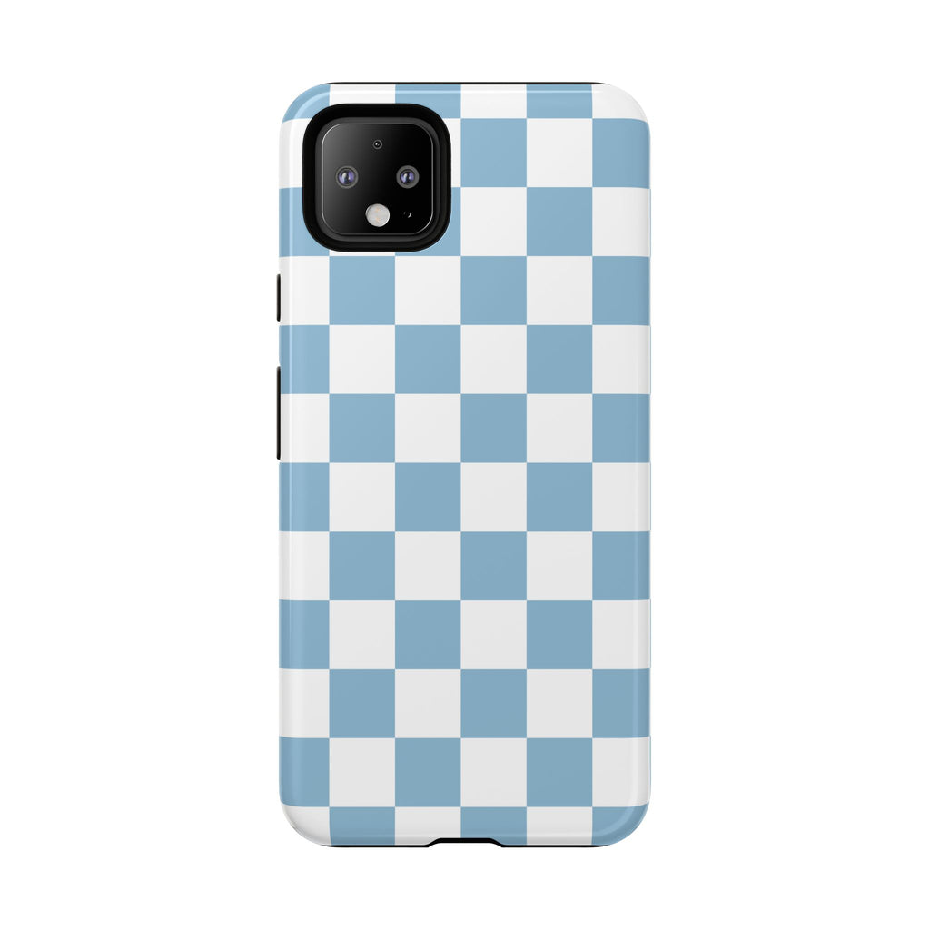 Blue Checkerboard Tough Phone Case
