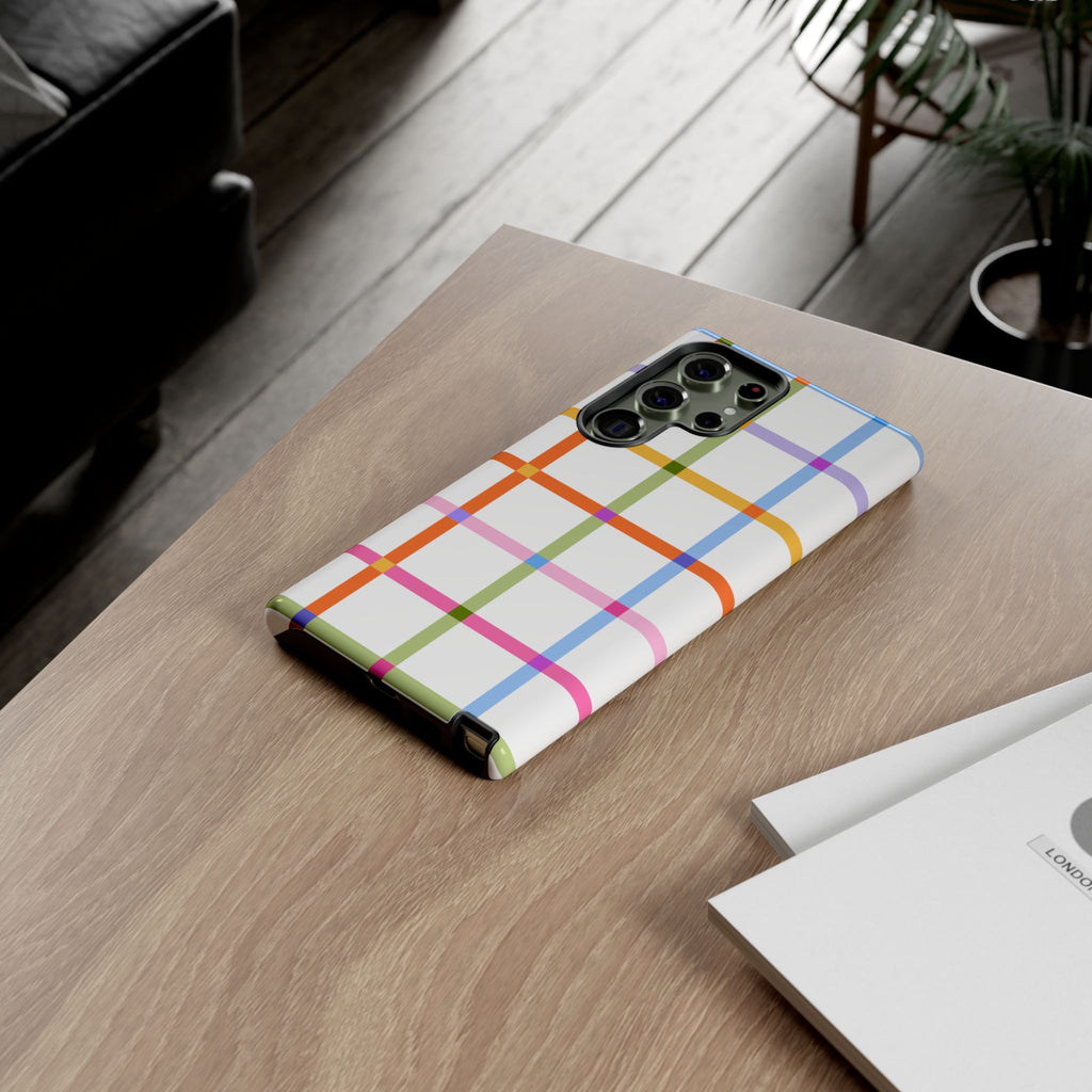 Colorful Plaid Tough Phone Case