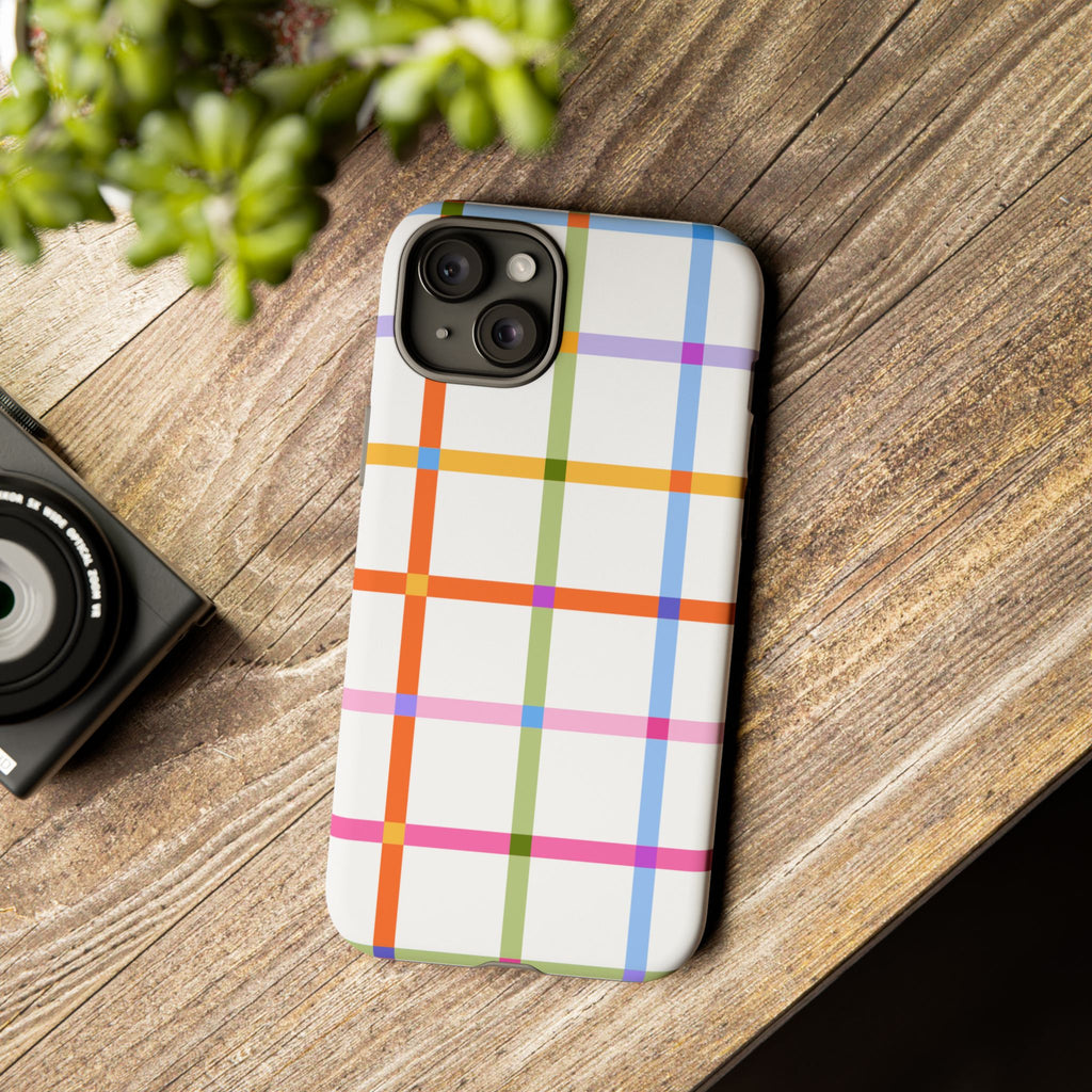 Colorful Plaid Tough Phone Case