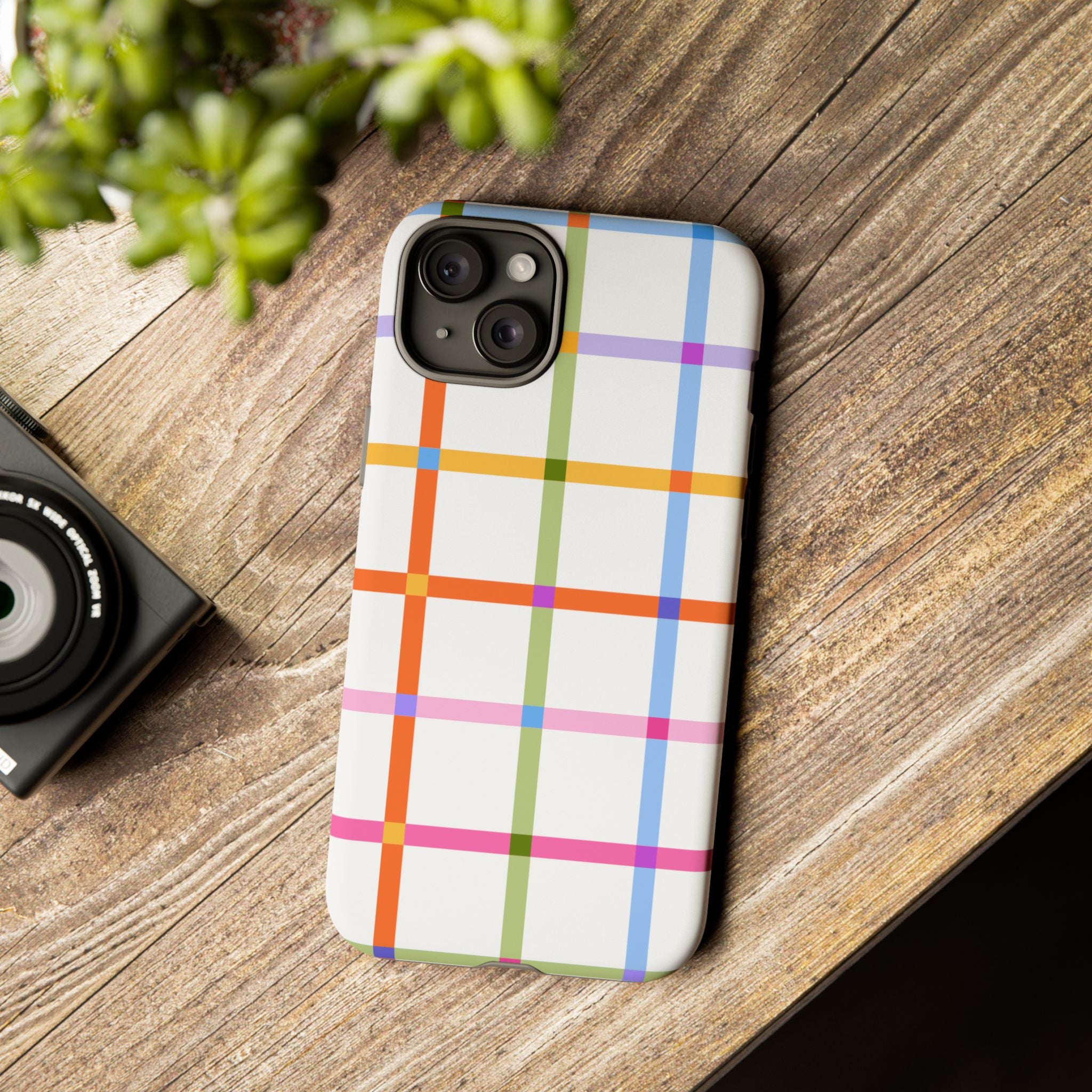 Colorful Plaid Tough Phone Case