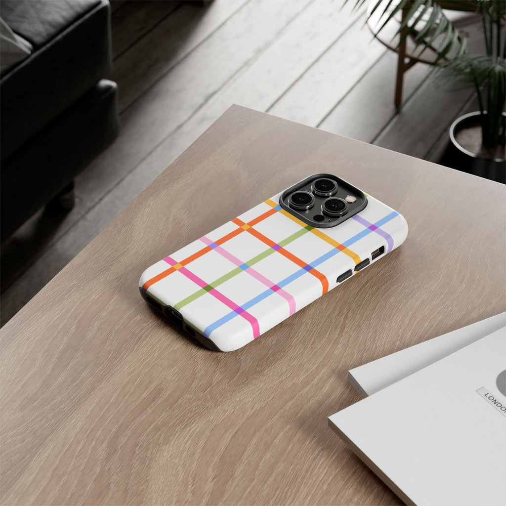 Colorful Plaid Tough Phone Case