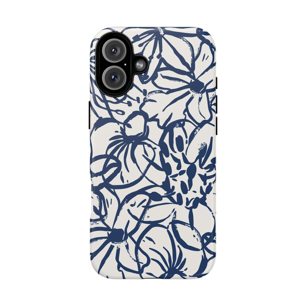 Navy Floral Phone Case