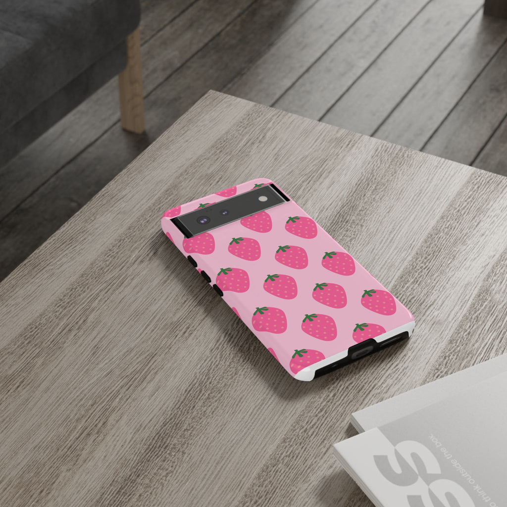 Pink Strawberry Phone Case