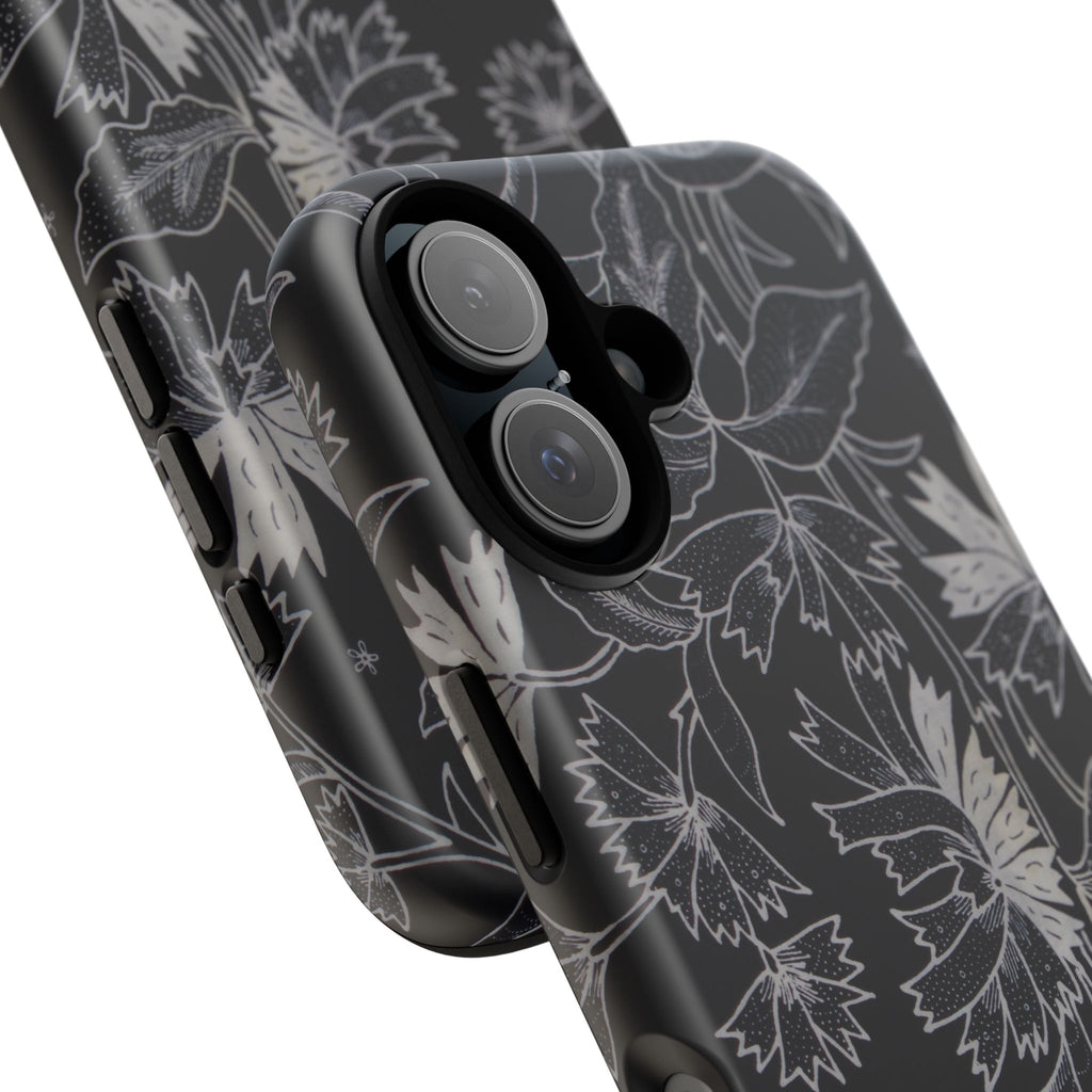 Floral Black Botanical Phone Cover