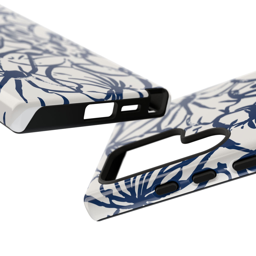 Navy Floral Phone Case