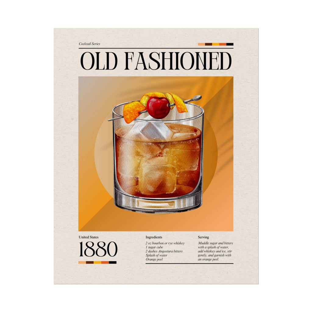 Old Fashioned Cocktail Poster