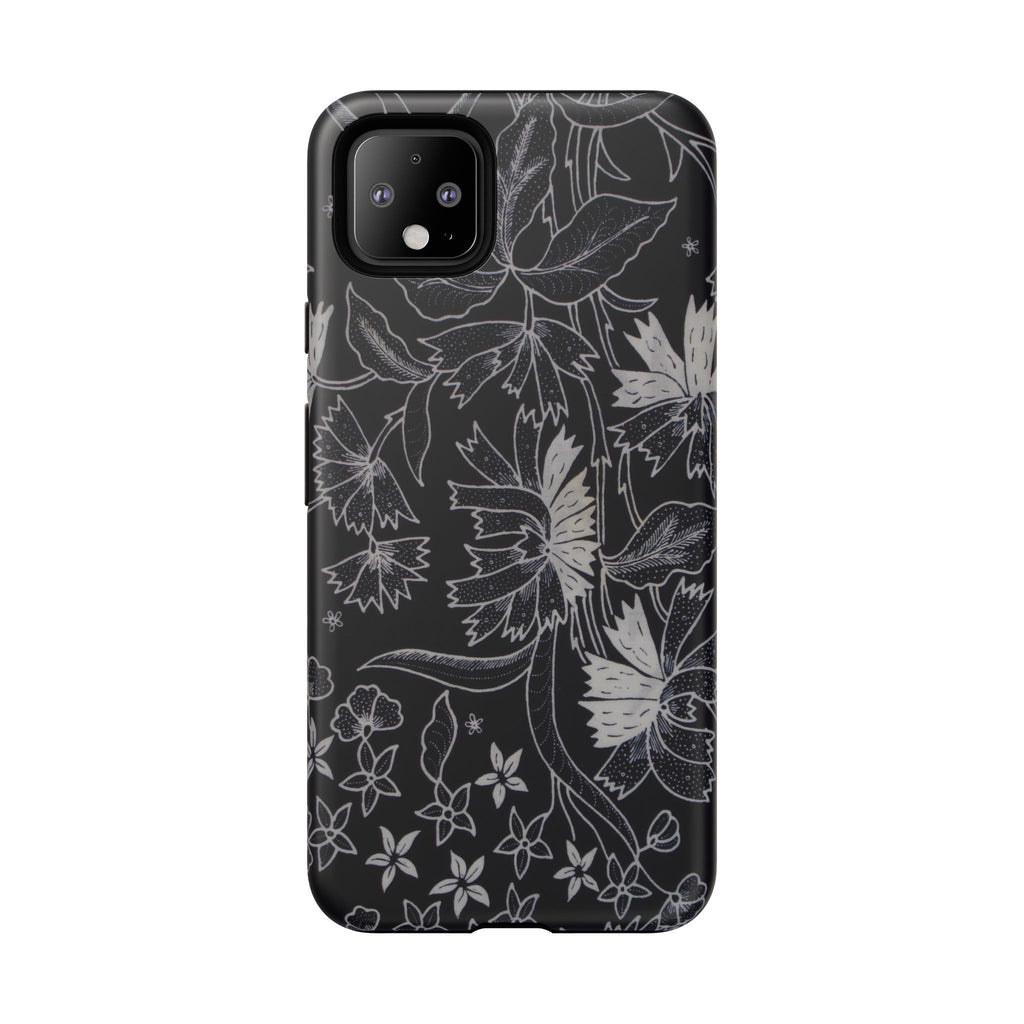 Floral Black Botanical Phone Cover