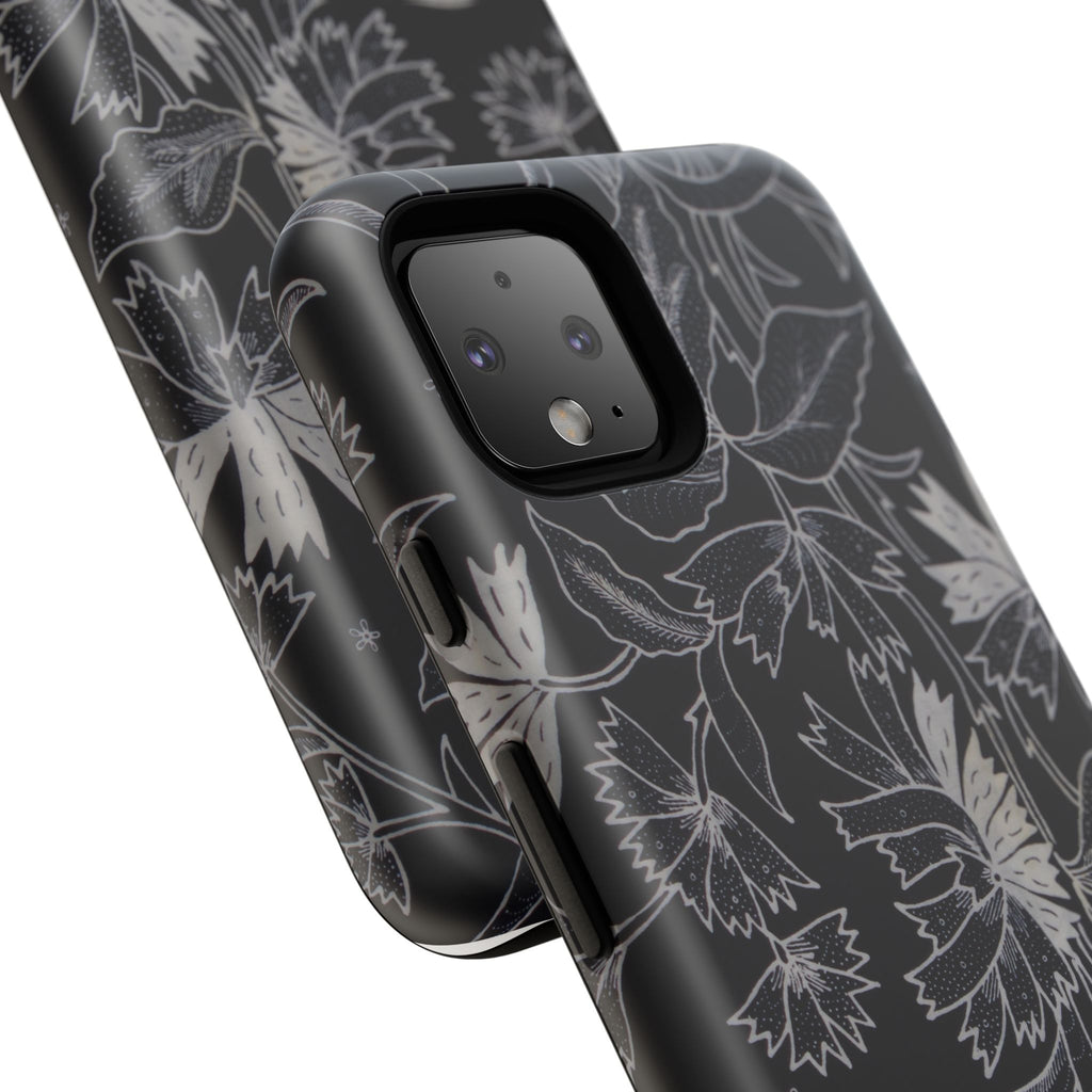 Floral Black Botanical Phone Cover