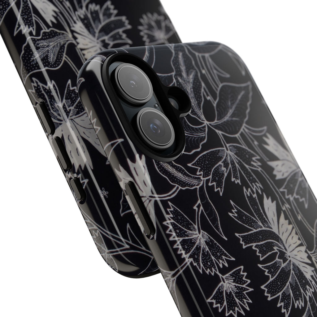 Floral Black Botanical Phone Cover