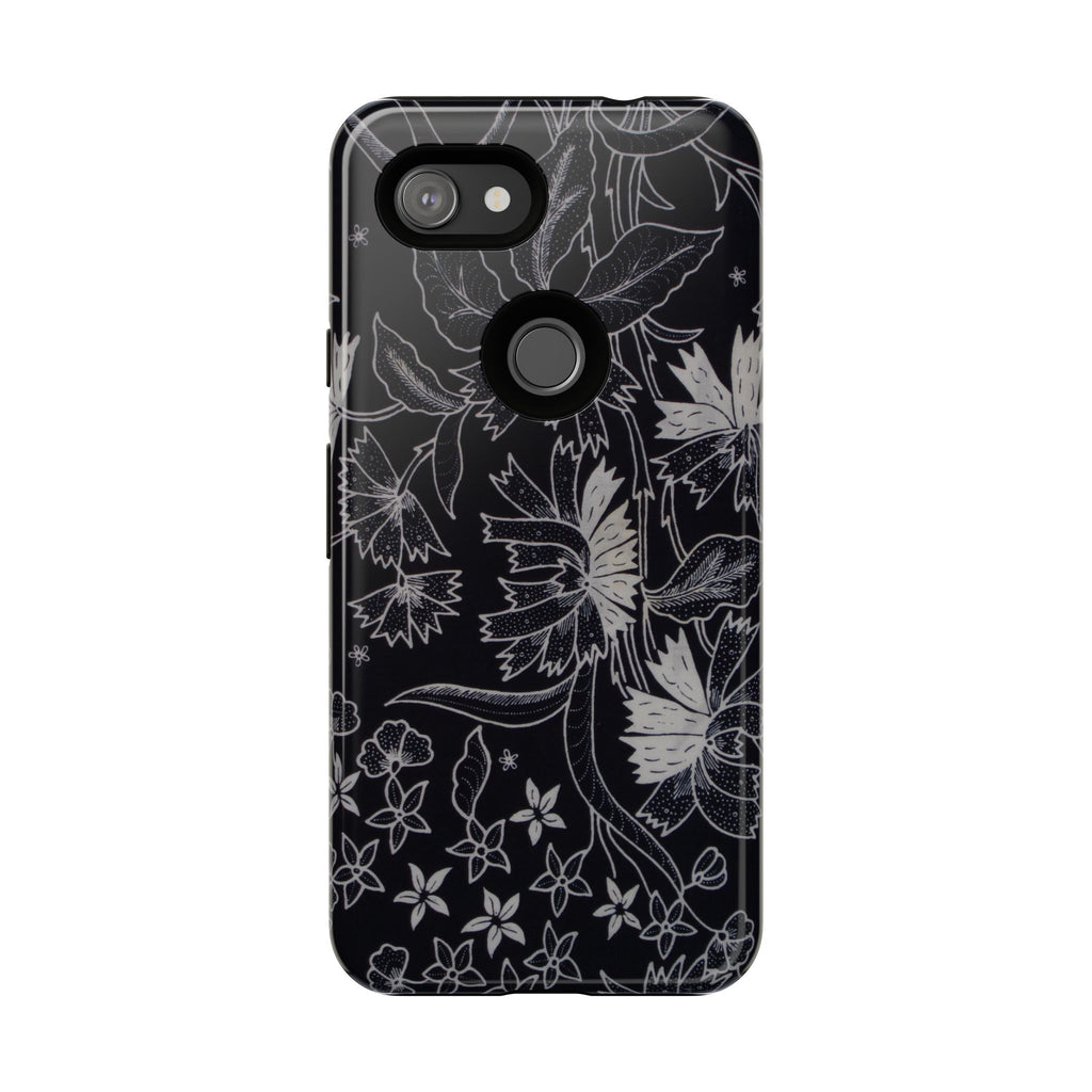 Floral Black Botanical Phone Cover
