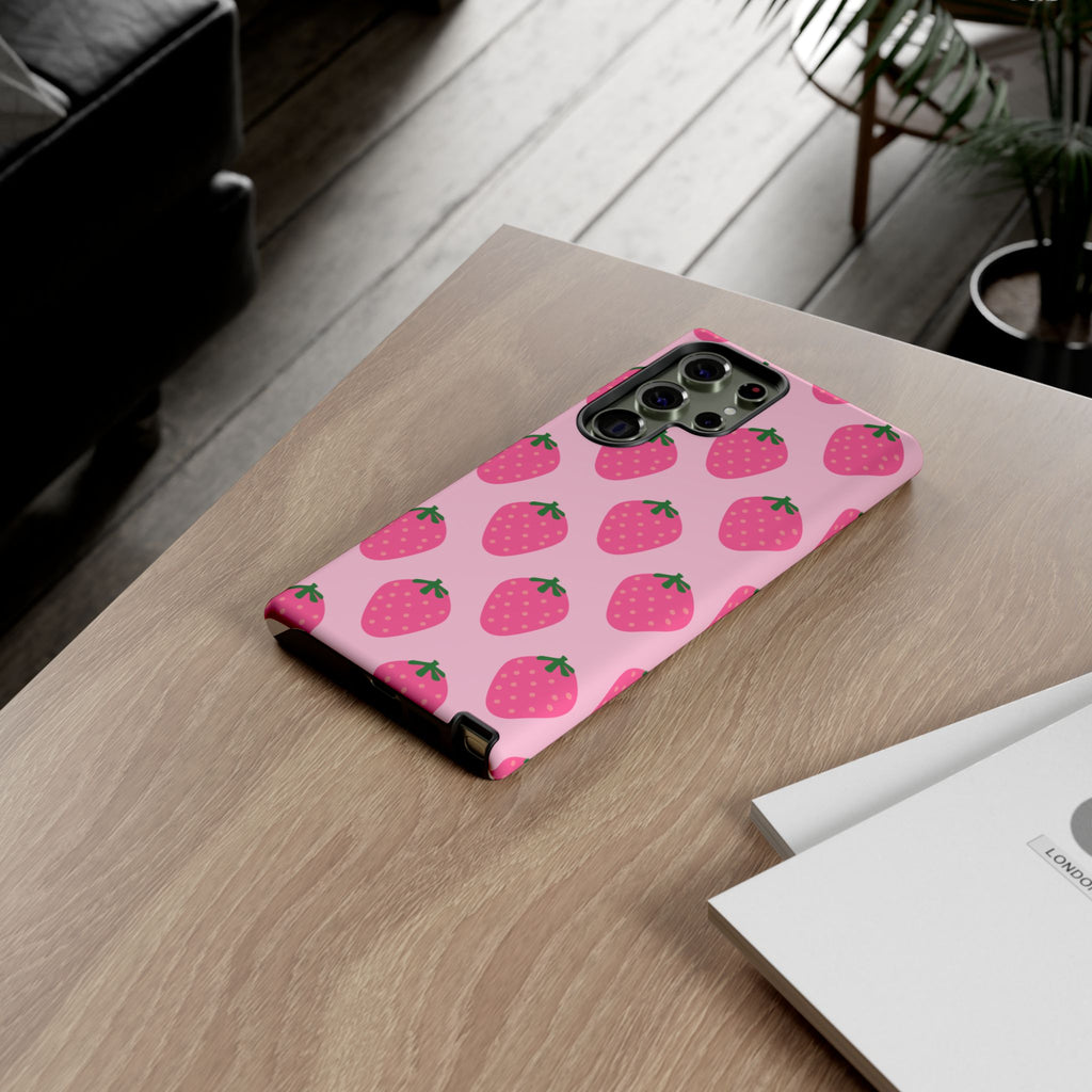 Pink Strawberry Phone Case