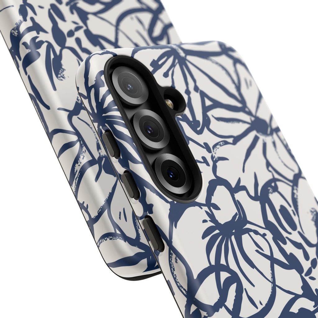Navy Floral Phone Case
