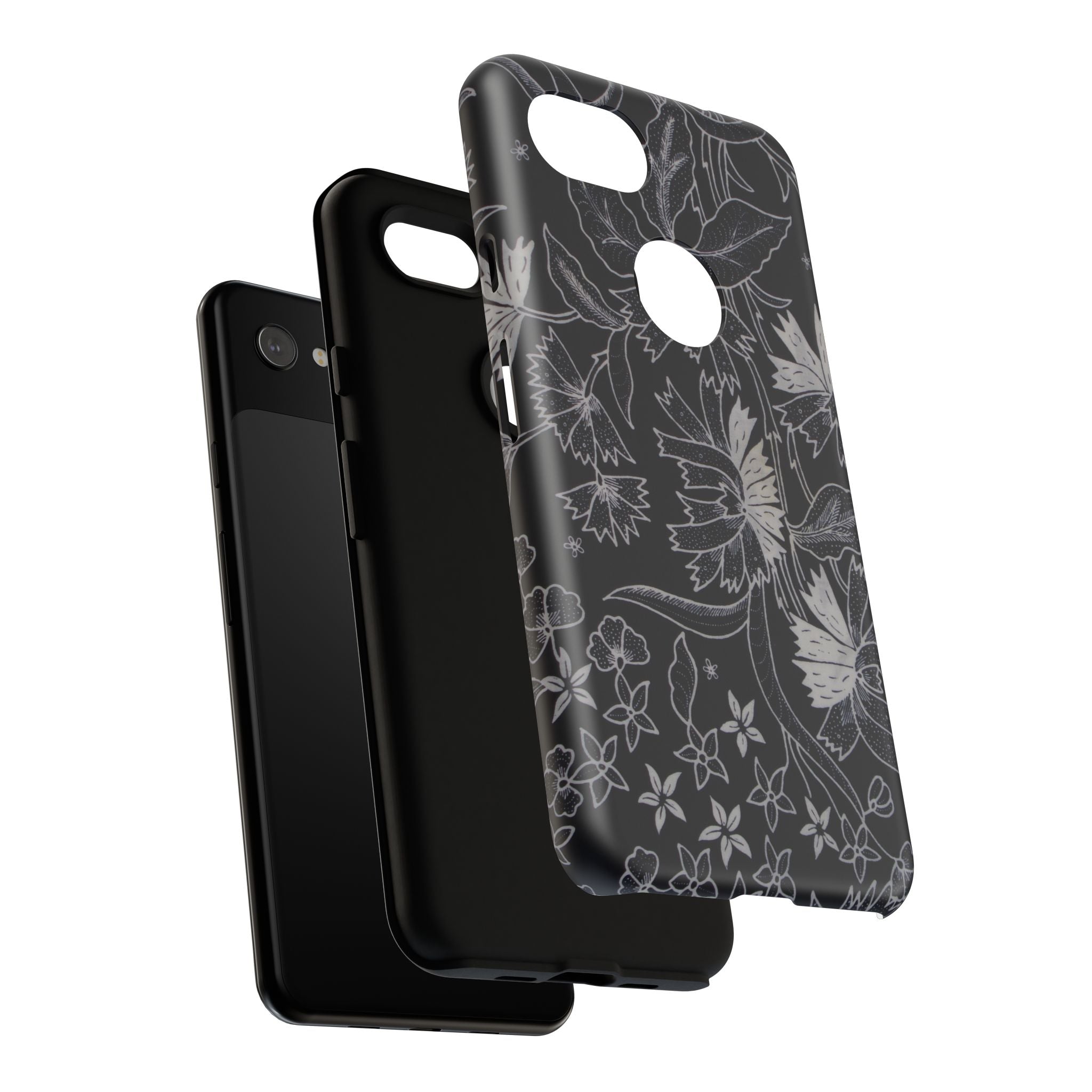 Floral Black Botanical Phone Cover
