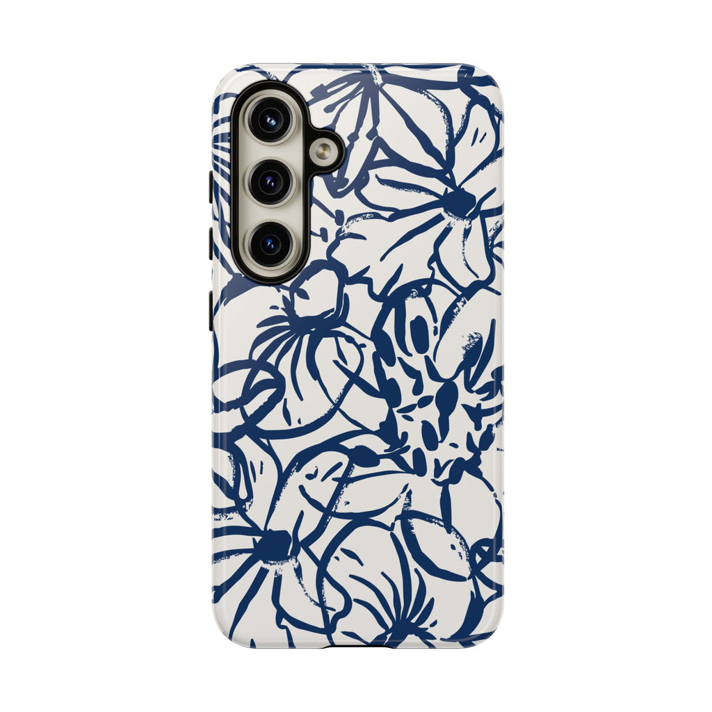 Navy Floral Phone Case