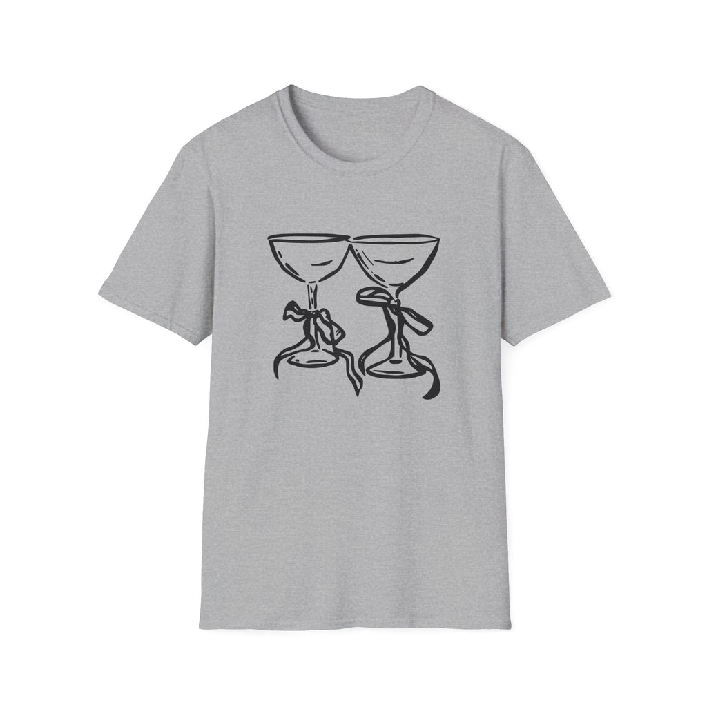 Wine Glasses Line Art T-Shirt