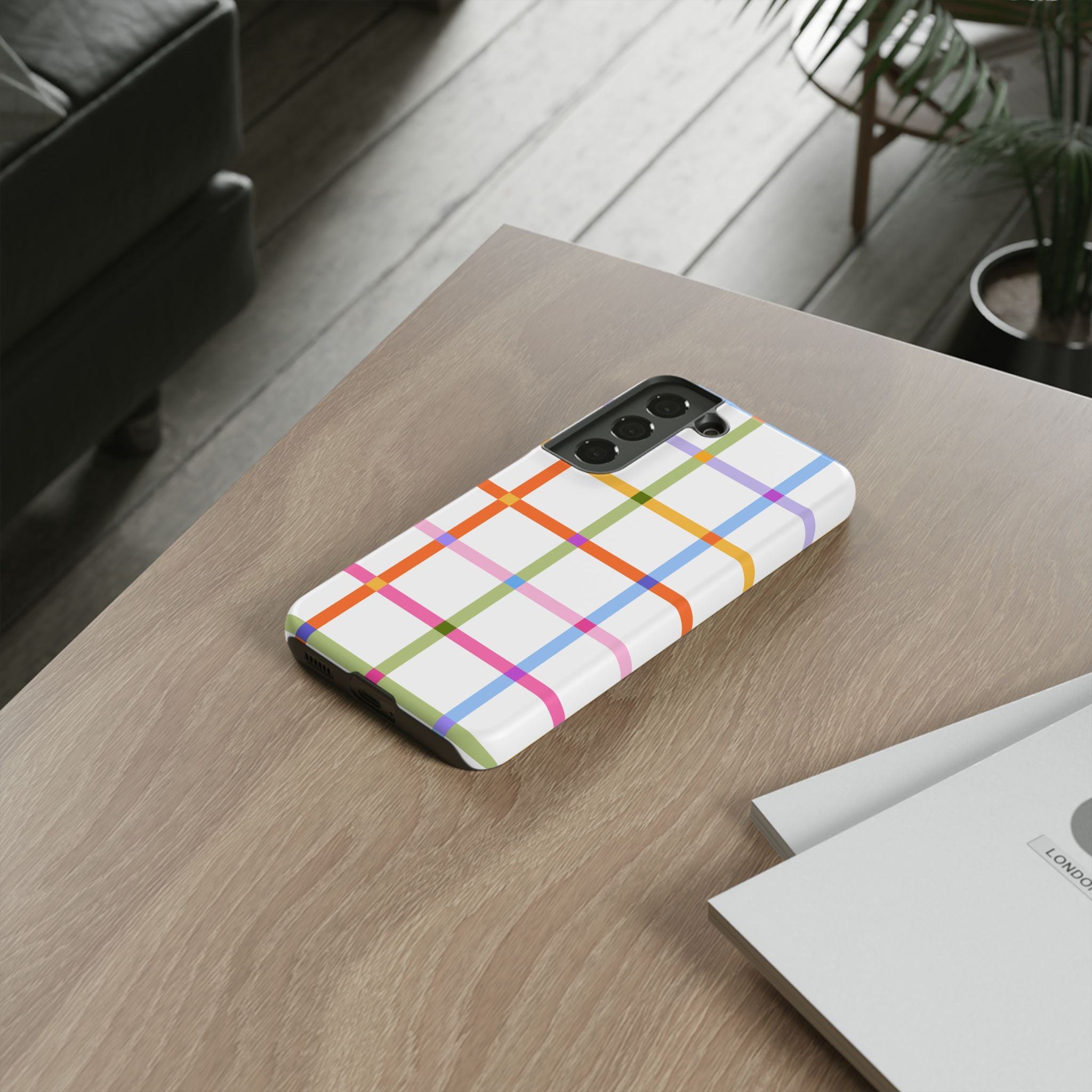 Colorful Plaid Tough Phone Case