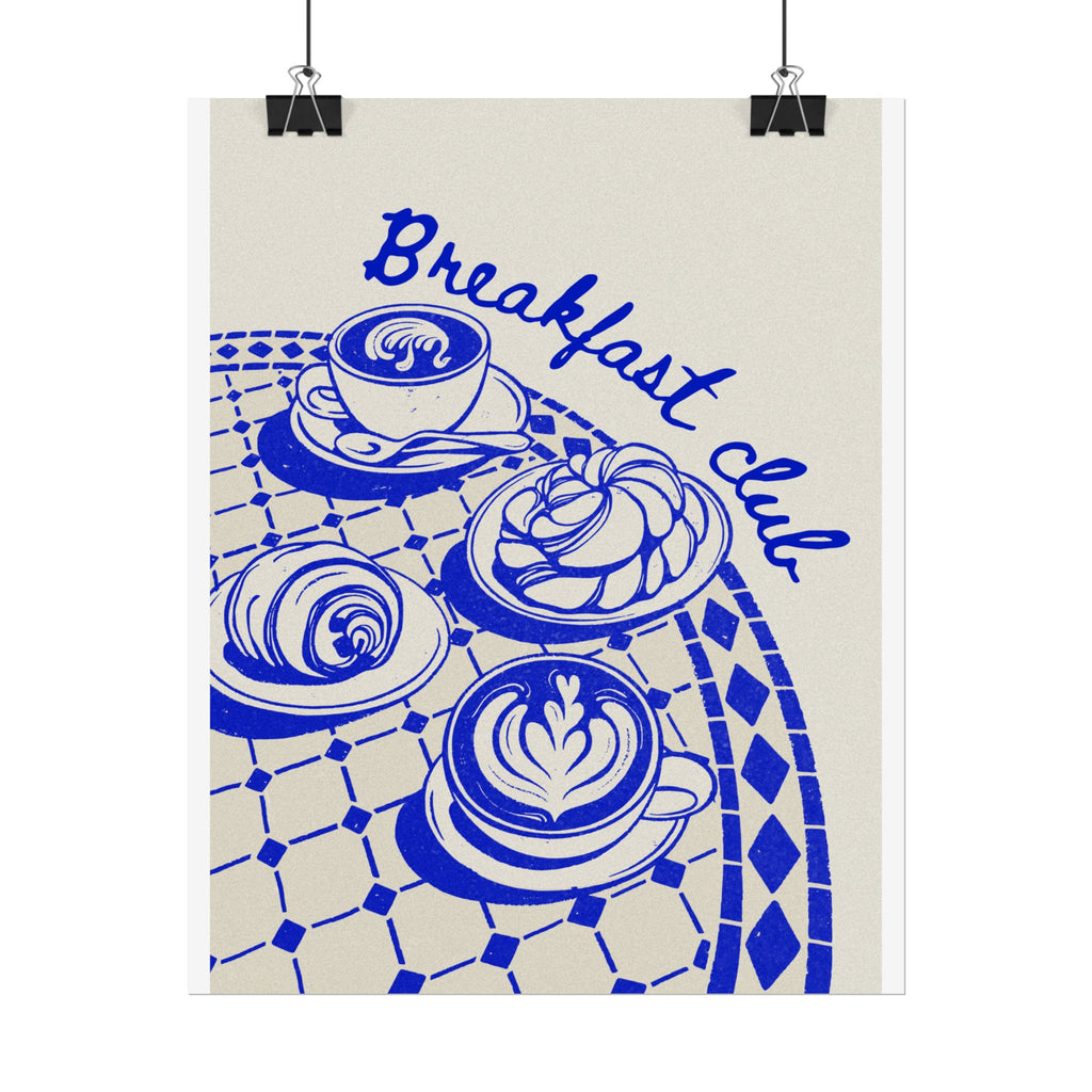 Breakfast Club Rolled Poster – Cozy Cafe Wall Art for Brunch Lovers