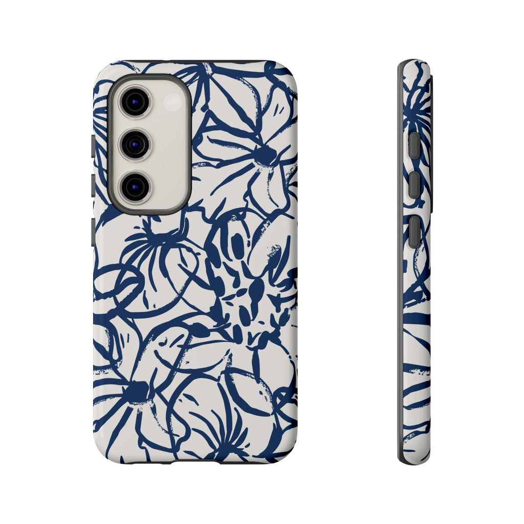 Navy Floral Phone Case