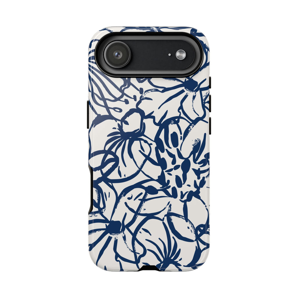 Navy Floral Phone Case