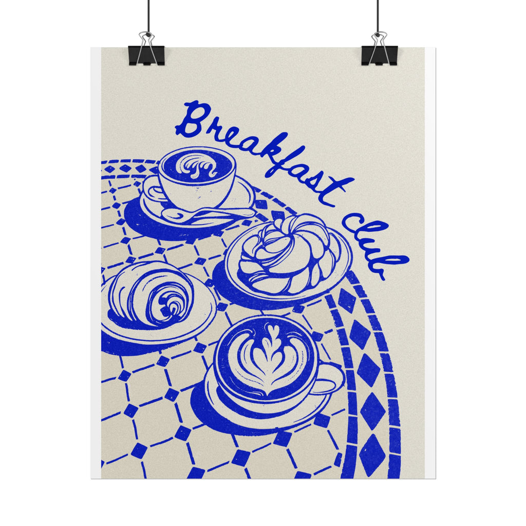 Breakfast Club Rolled Poster – Cozy Cafe Wall Art for Brunch Lovers