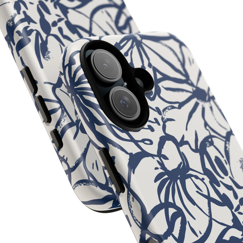 Navy Floral Phone Case