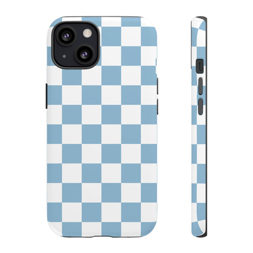Blue Checkerboard Tough Phone Case