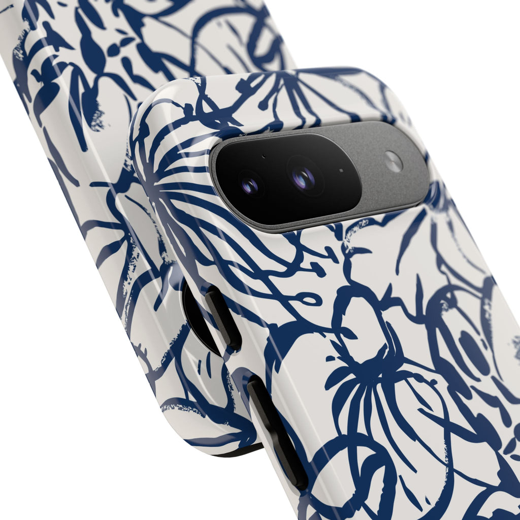 Navy Floral Phone Case